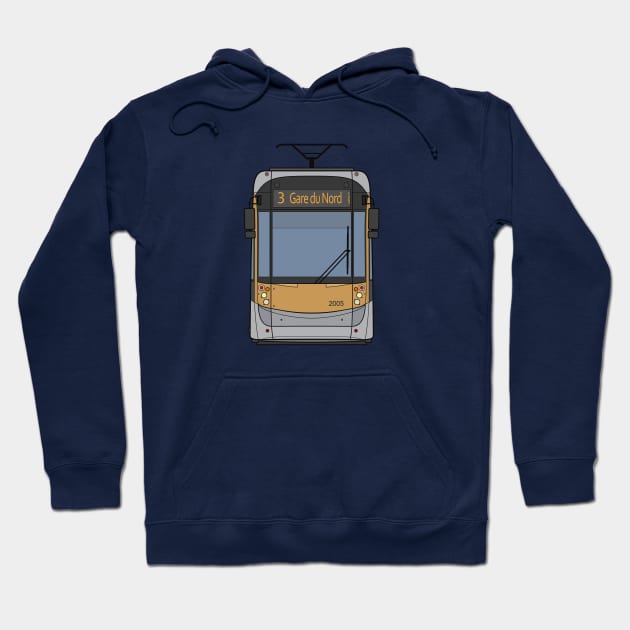 Brussels Tram Hoodie by charlie-care